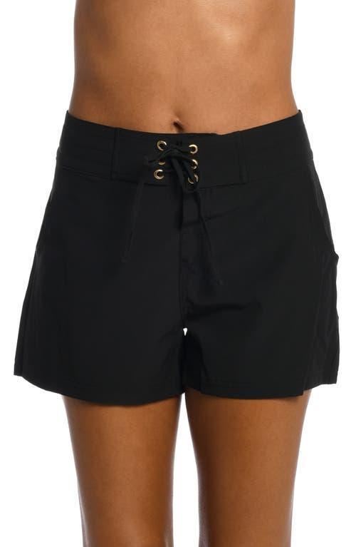 La Blanca Women's 3 Inch Board Shorts Black Size Medium Product Image