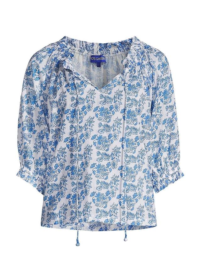 Womens Havana Floral Cotton Top Product Image