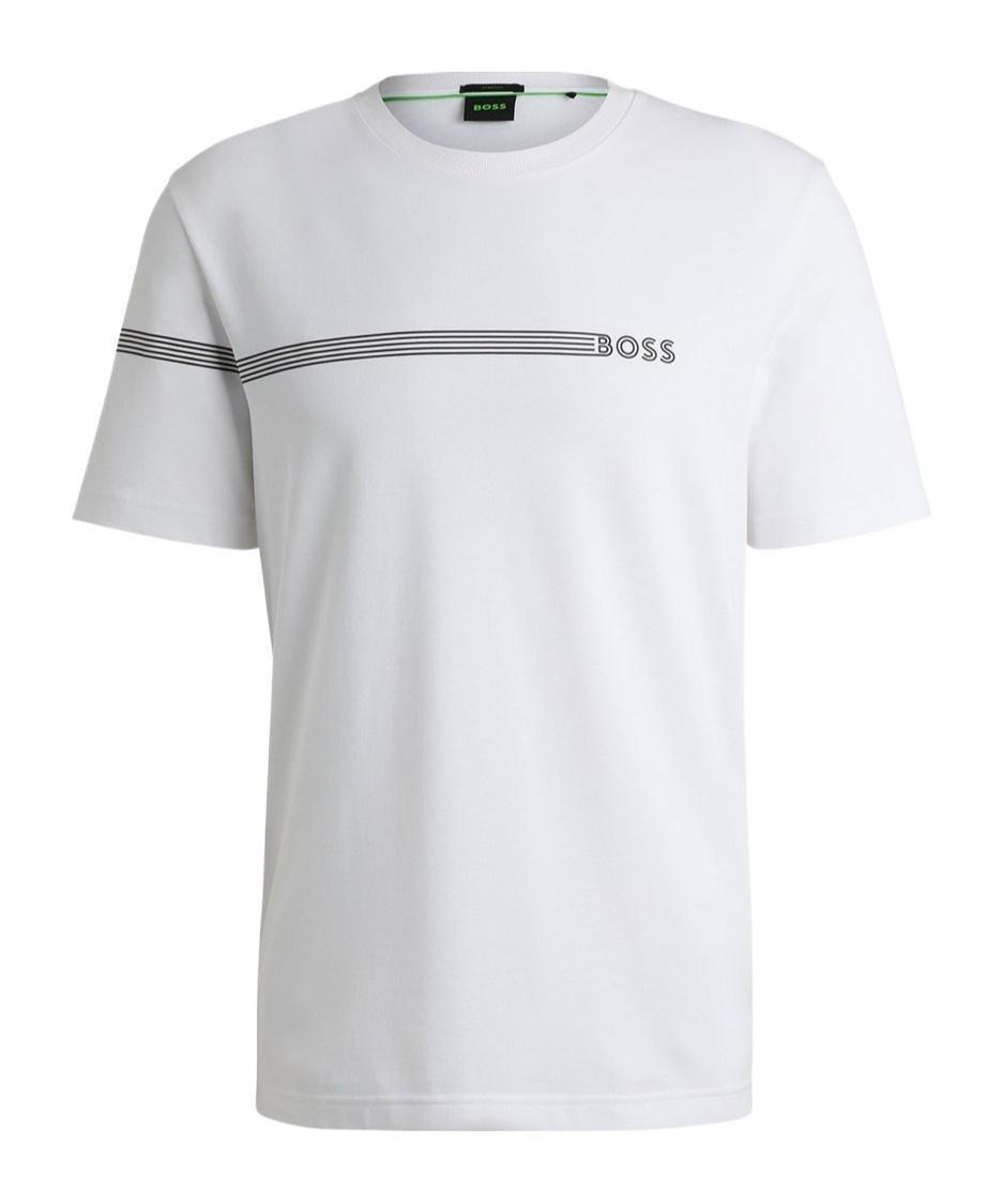 HUGO BOSS T-shirt With Stripes And Logo In White Product Image