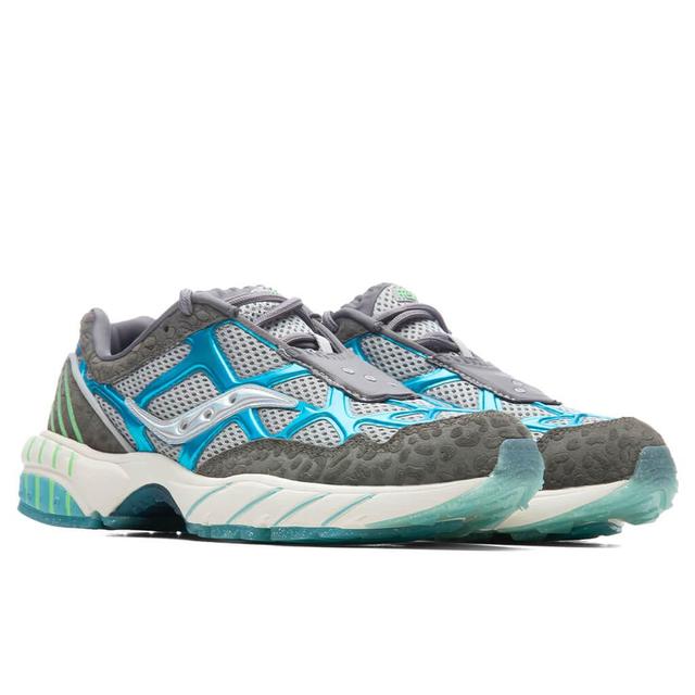 Saucony x FRESH RAGS Grid Web 'Manatee' - Grey/Blue Male Product Image