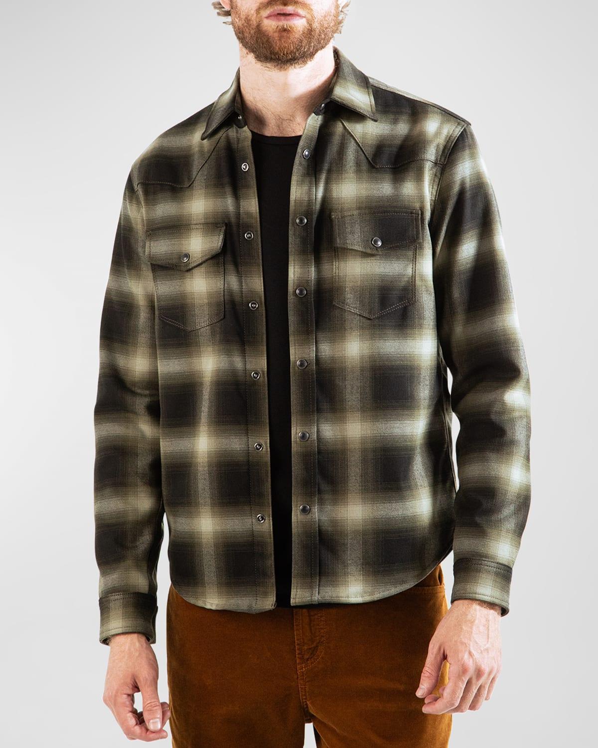 Mens Eastwood Plaid Snap-Front Western Shirt Product Image