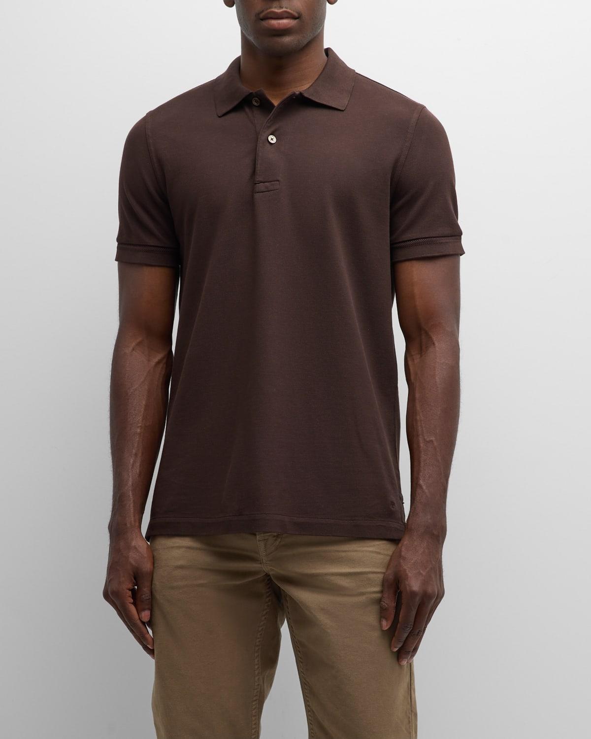 TOM FORD Short Sleeve Cotton Piqu Polo Product Image