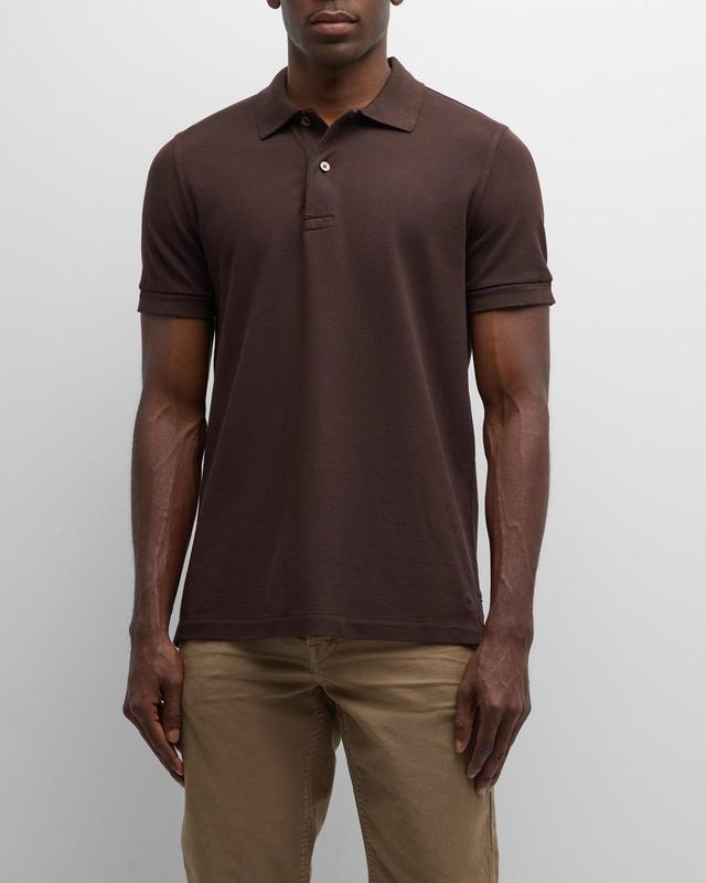 Mens Cotton Pique Polo Shirt Product Image