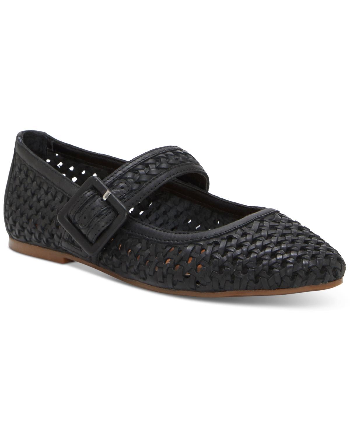 Lucky Brand Womens Millit Woven Buckle Mary Jane Flats Product Image