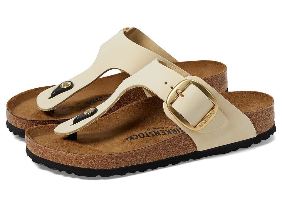 Birkenstock Gizeh Big Buckle - Nubuck Leather (Ecru) Women's Shoes Product Image