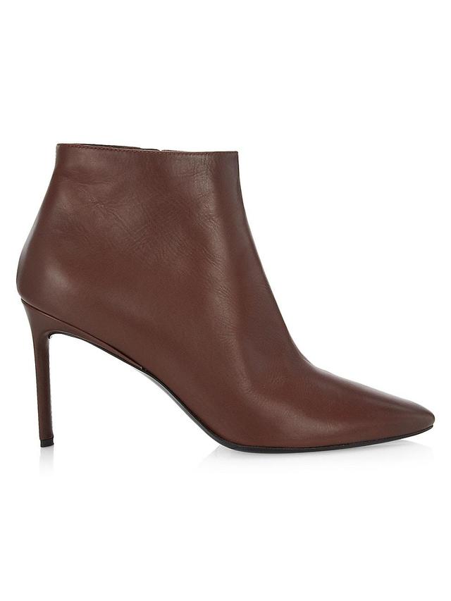 Womens Pointed Leather Ankle Boots Product Image