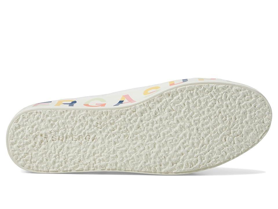 Superga 2740 Mutlicolor Lettering Sole Avorio/Multicolor Logo Tape) Women's Shoes Product Image