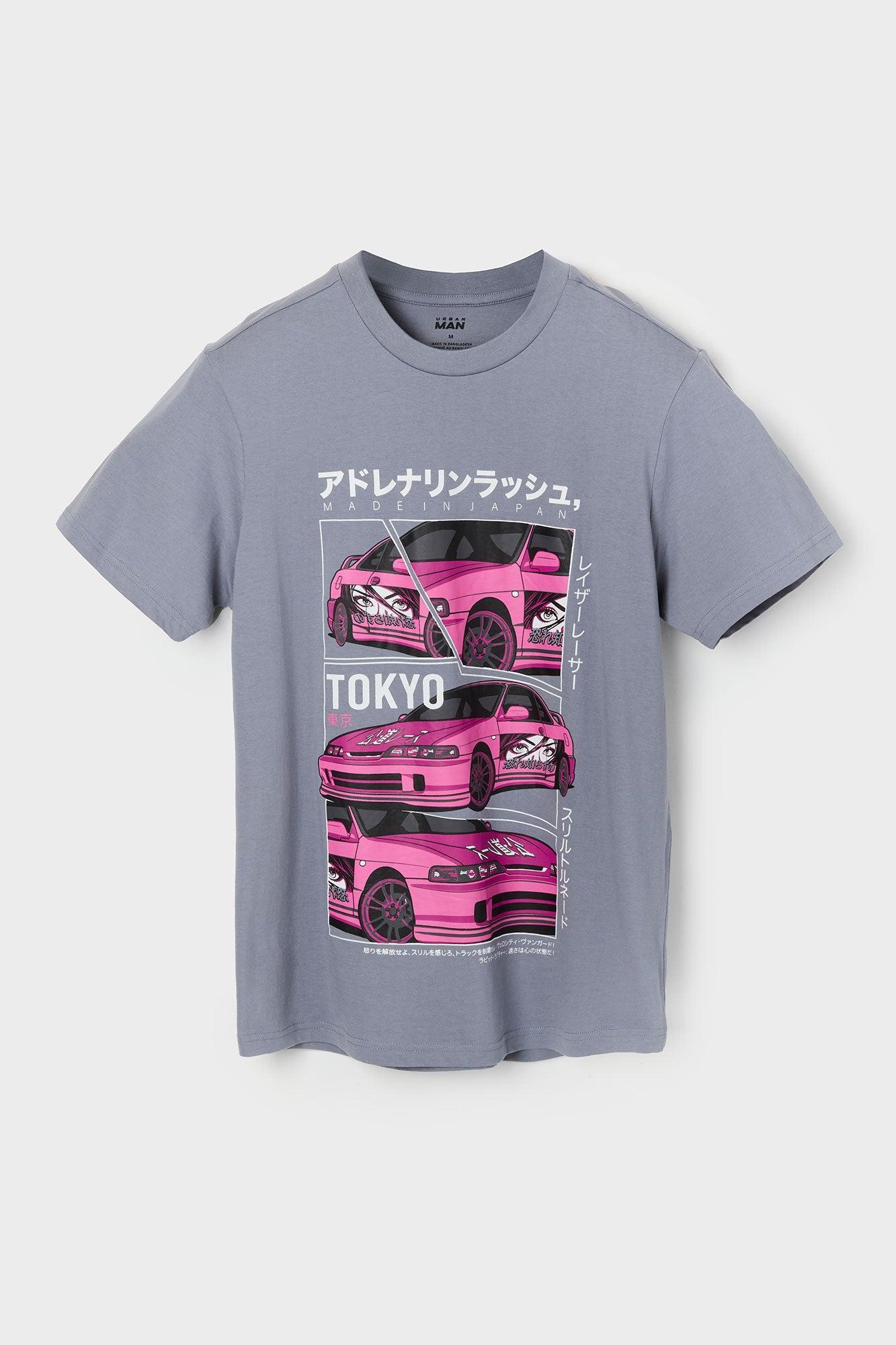 Tokyo Car Graphic T-Shirt Male Product Image