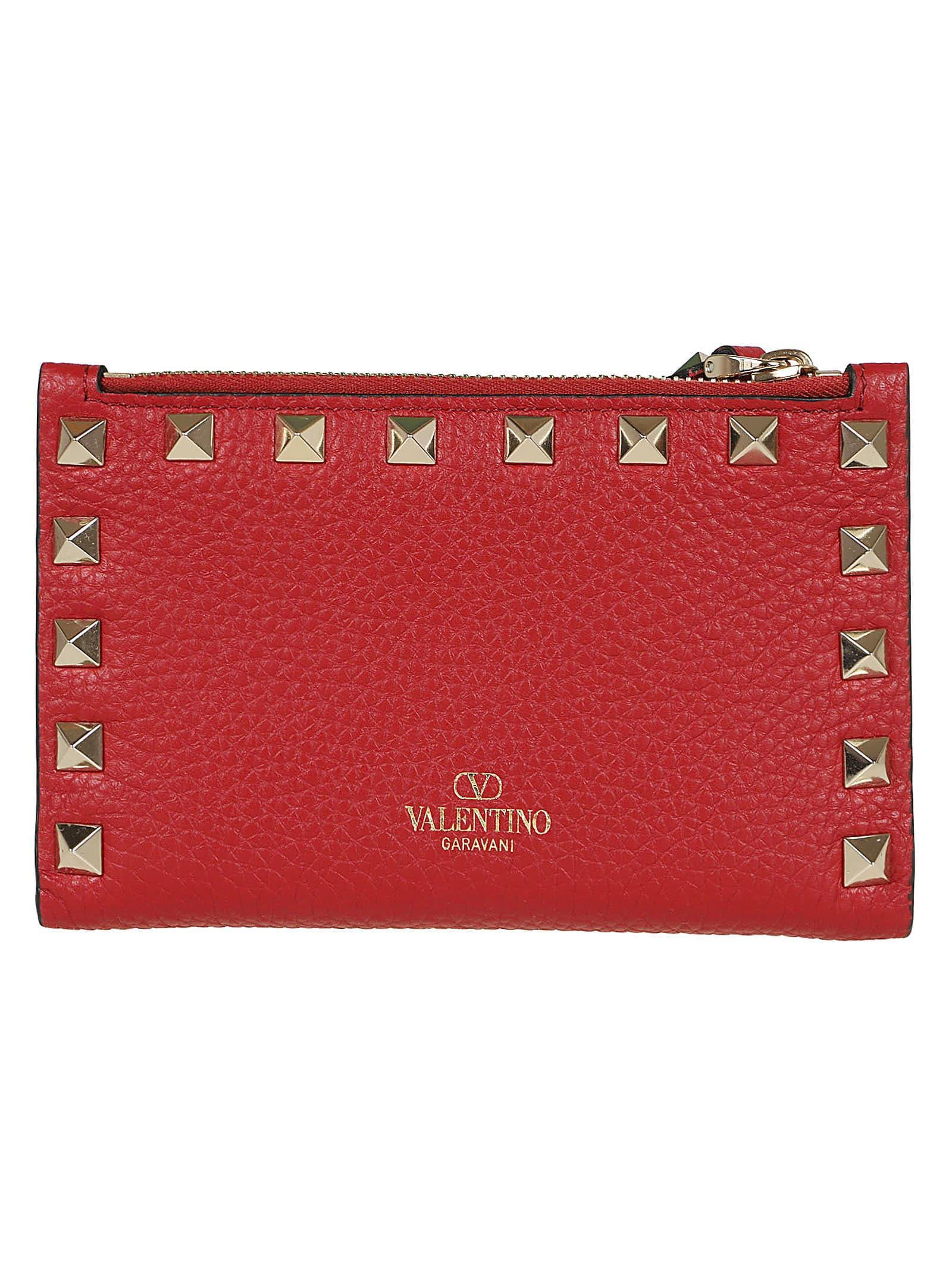 Coin Purse/card Case Rockstud In Ro Rosso V Product Image