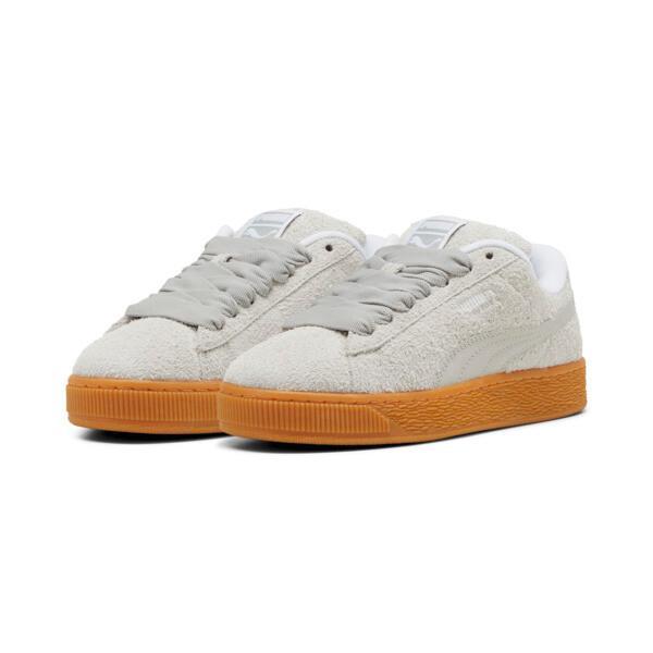 PUMA Suede XL Hairy Sneakers Women in Feather Grey/Gum Product Image