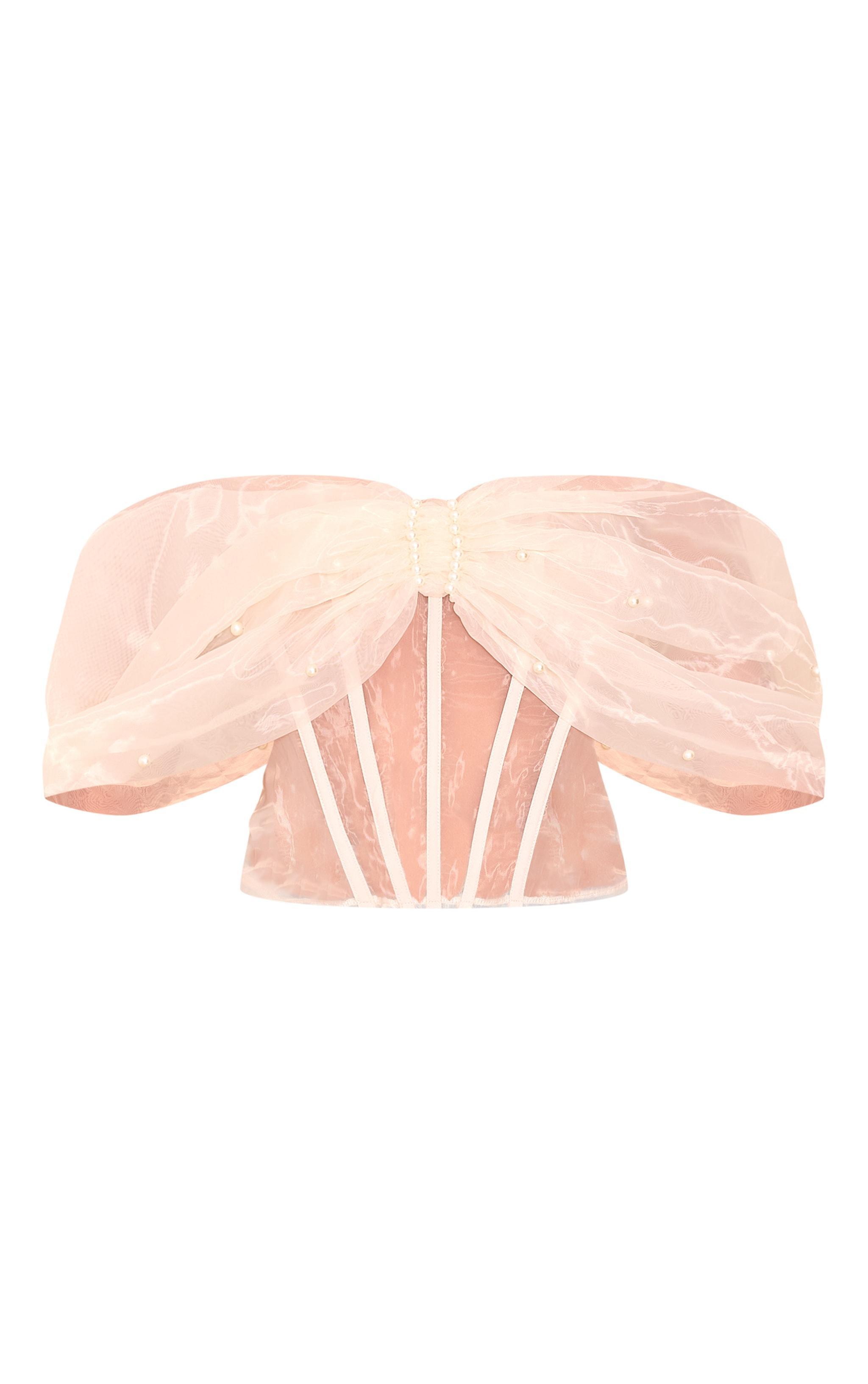 Ivory Organza Bow Corset Product Image