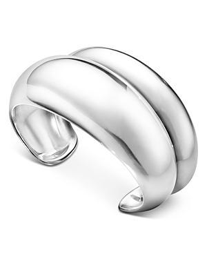 Womens Curve Sterling Silver Cuff Bracelet Product Image