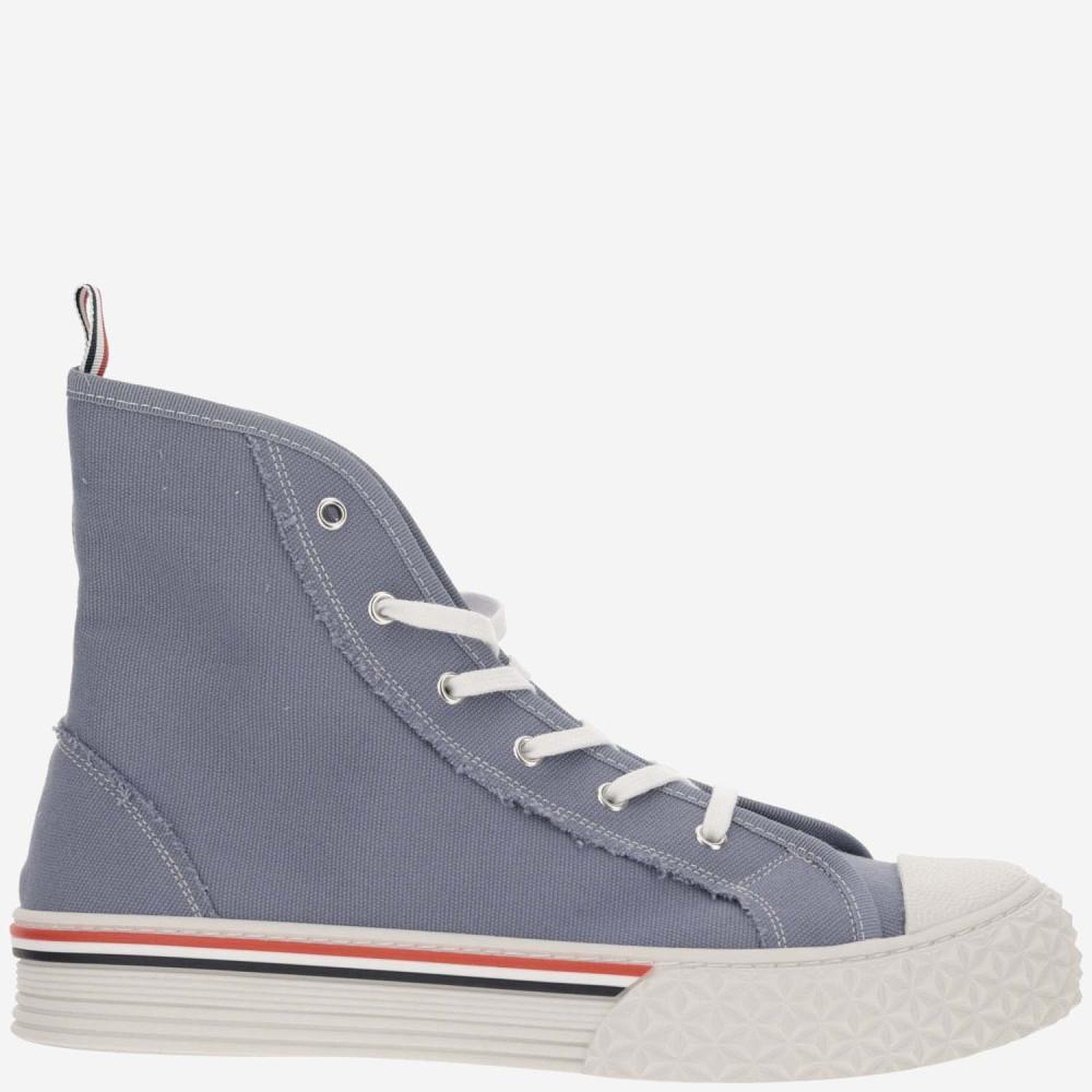 Blue Lace-up Sneakers In Grey Product Image