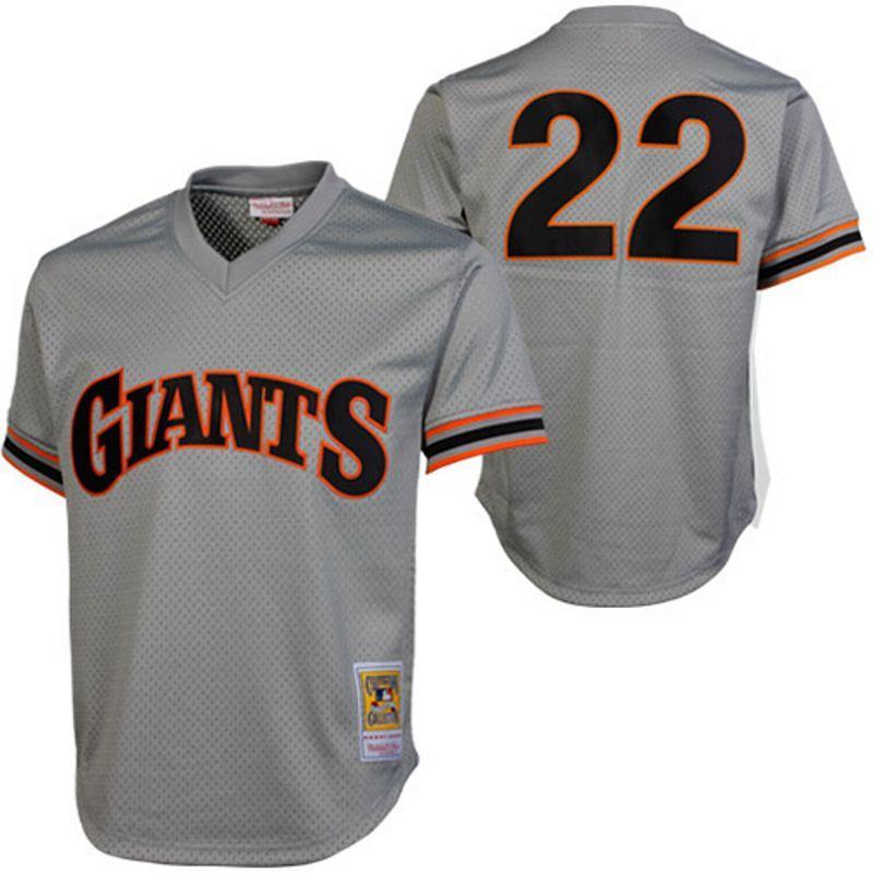 Mitchell & Ness Will Clark San Francisco Giants 1989 Authentic Cooperstown Collection Batting Practice Jersey - Gray, Mens Product Image