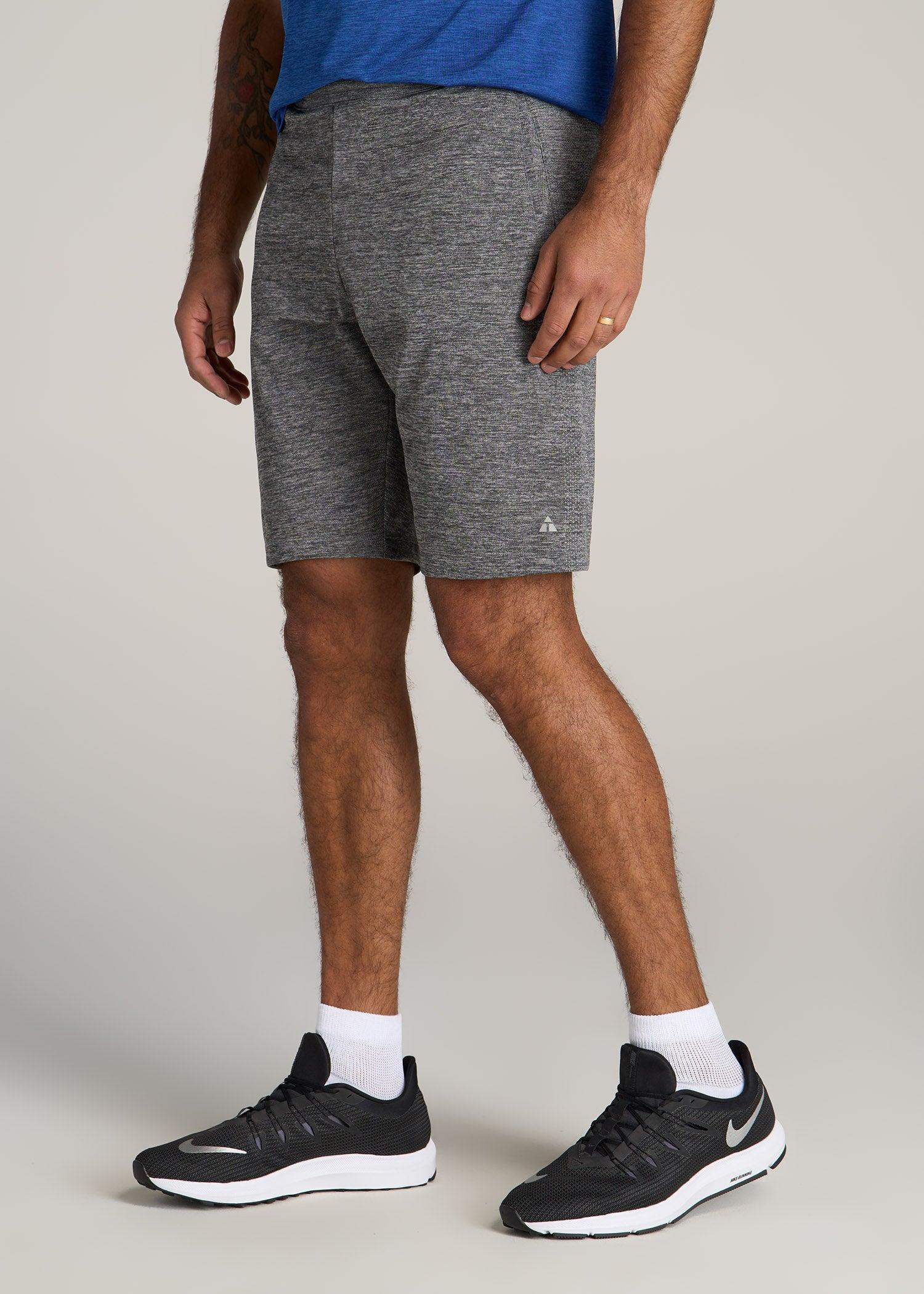 A.T. Performance Engineered Athletic Shorts for Tall Men in Grey Mix Male Product Image