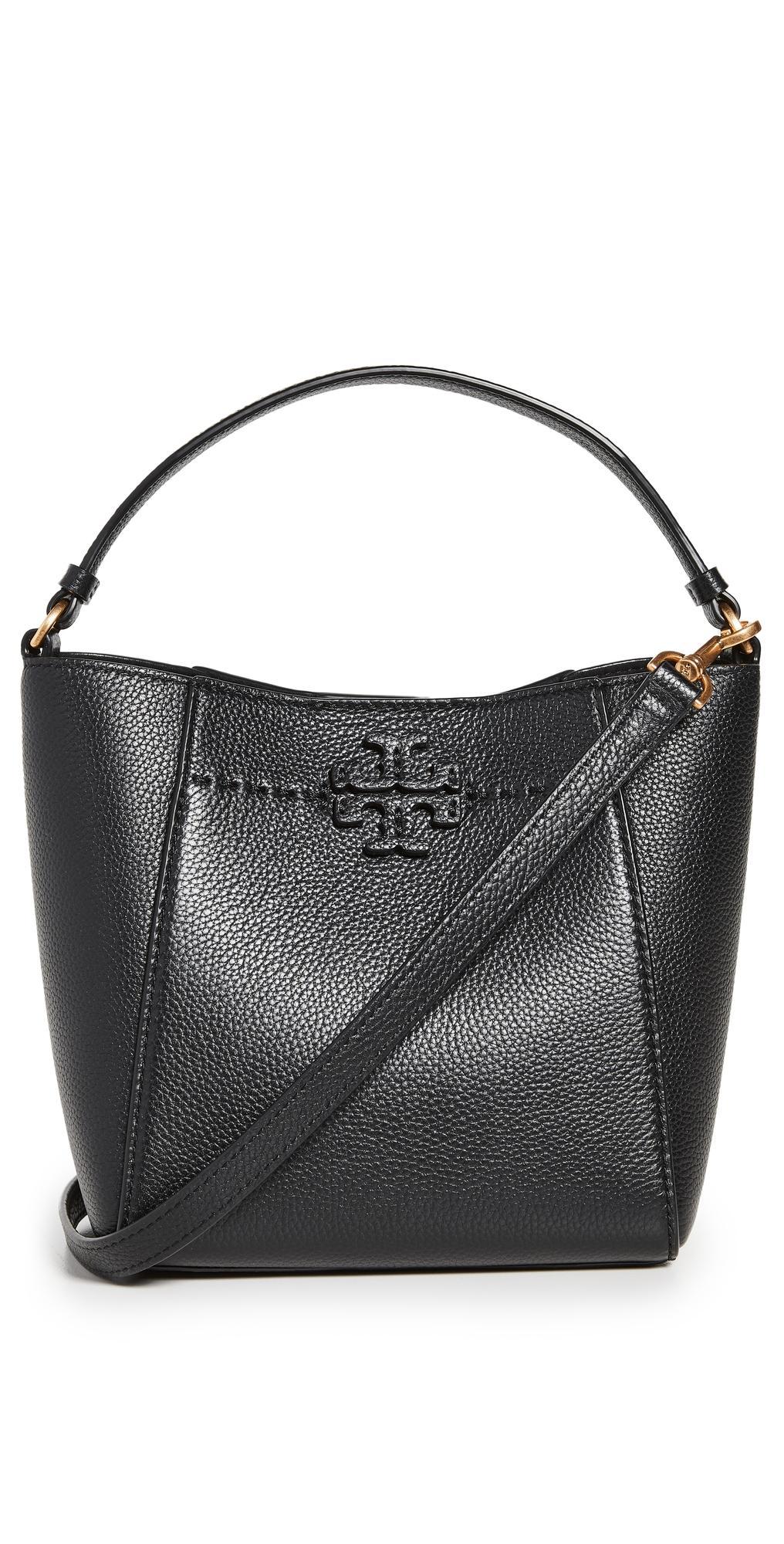 Tory Burch McGraw Small Leather Bucket Bag Product Image