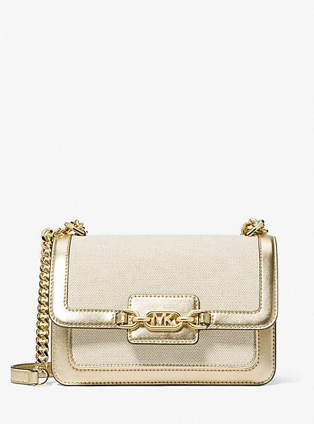 MICHAEL Michael Kors Heather Large Shoulder (Natural/Luggage) Handbags Product Image