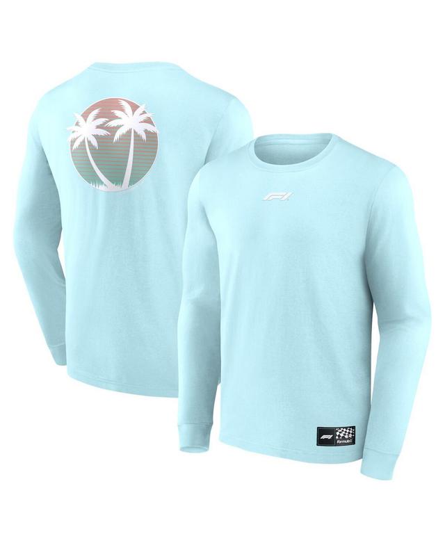 Fanatics Mens Aqua Formula 1 Merchandise Beach Club Long Sleeve T-Shirt Product Image