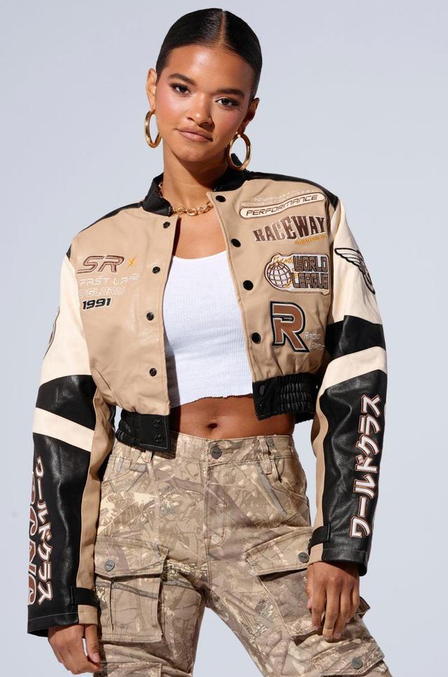 EMBROIDERED RACER BOMBER Product Image