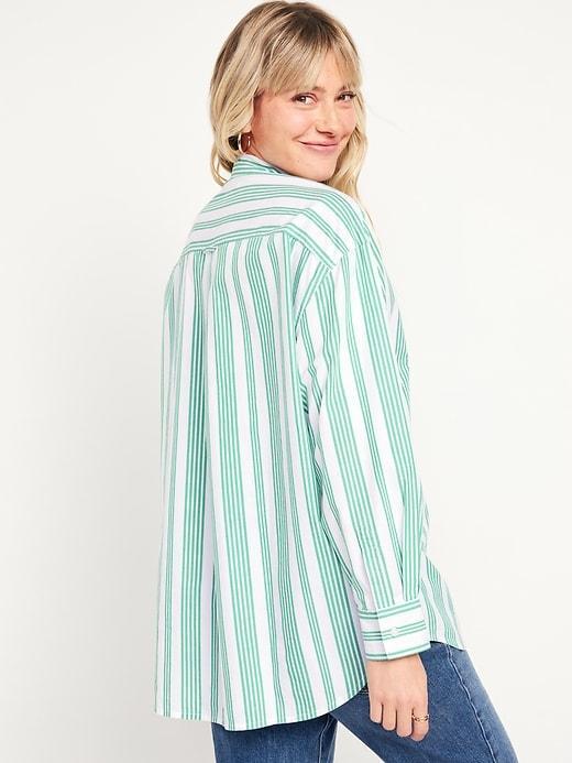 Oversized Button-Down Boyfriend Shirt Product Image