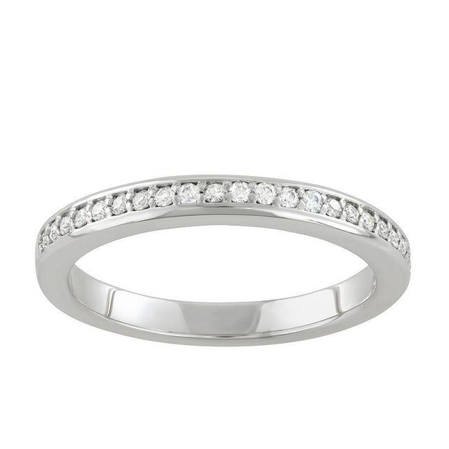 Charles & Colvard 14k White Gold 1/5 Carat T.W. Lab-Created Moissanite Band, Womens Product Image