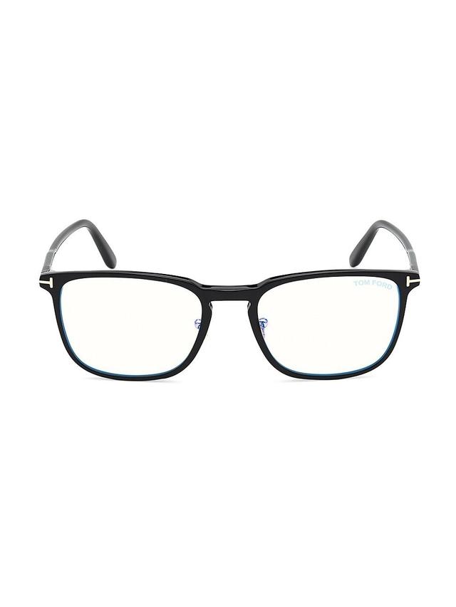 Mens 53MM Blue Filter Square Glasses Product Image