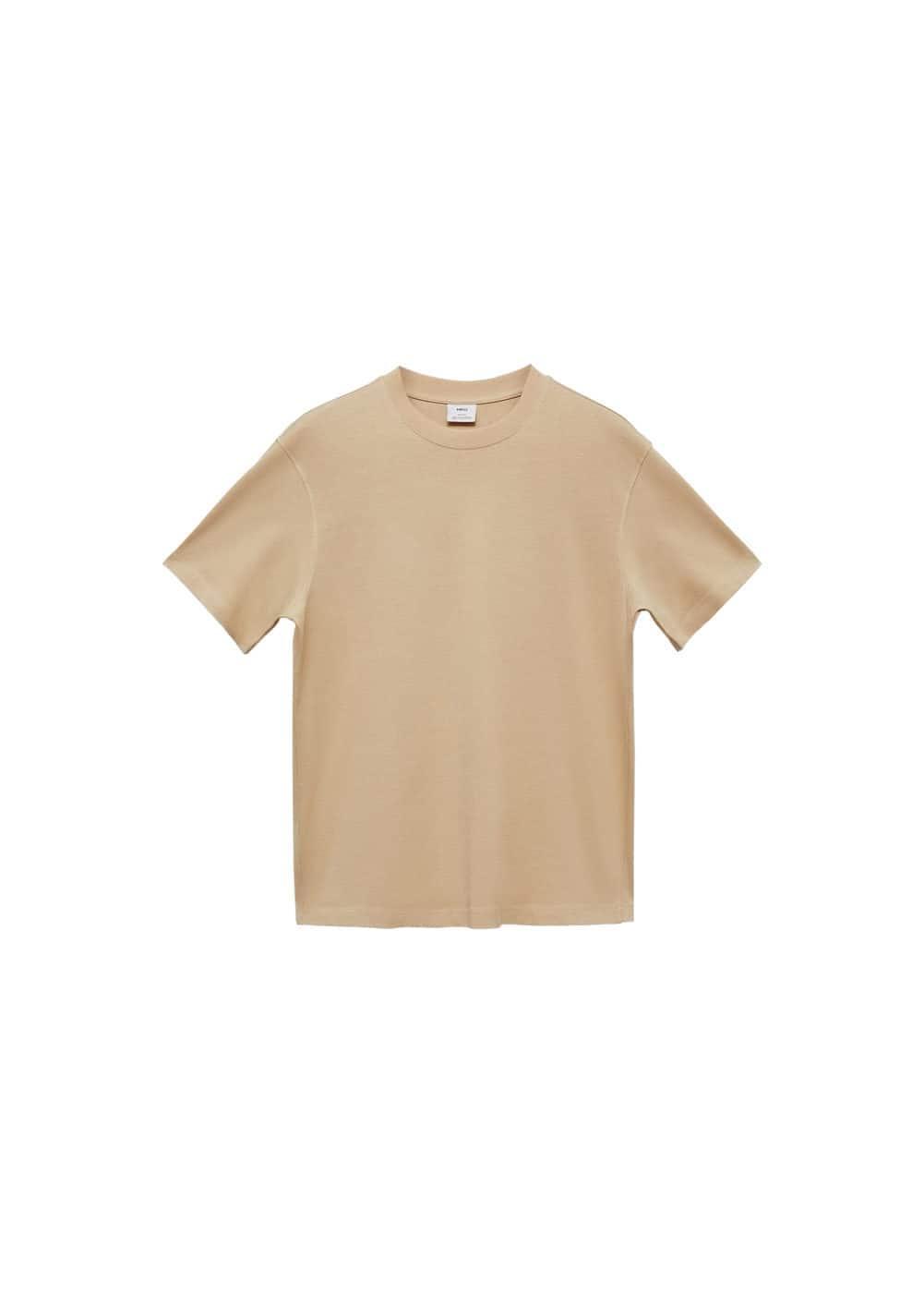 MANGO MAN - Basic 100% cotton relaxed-fit t-shirt beigeMen Product Image