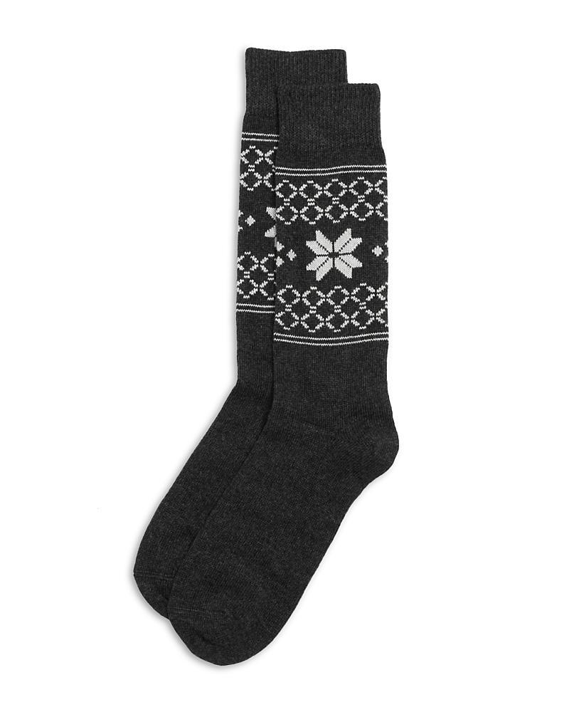 The Mens Store at Bloomingdales Poinsettia Fair Isle Crew Socks - 100% Exclusive Product Image