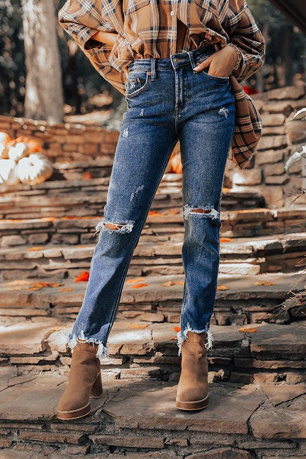 The Griffen High Waist Distressed Ankle Jean Product Image