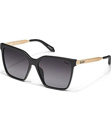 Quay Australia Womens Level Up Remixed 52mm Square Polarized Sunglasses Product Image