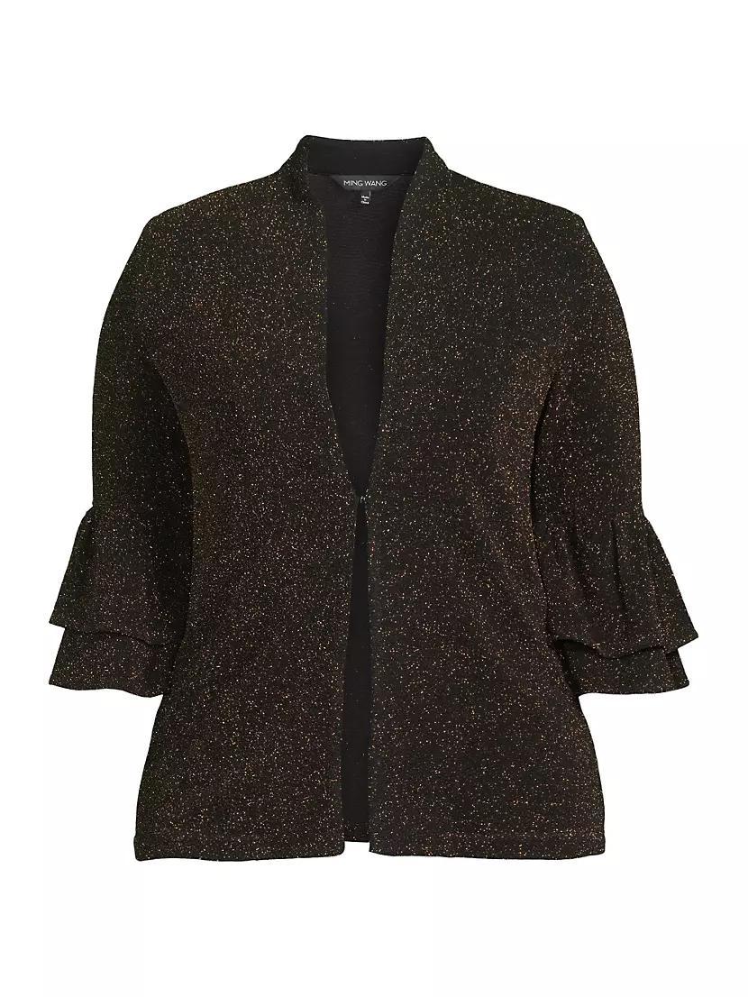 Shimmer Flounce-Sleeve Jacket Product Image