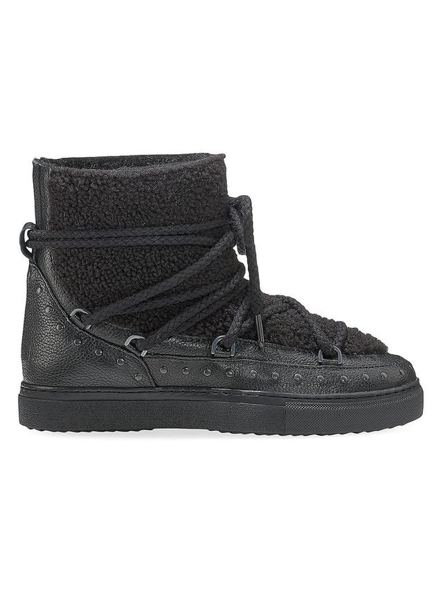 Womens Curly Rock Leather & Shearling Sneakers Product Image