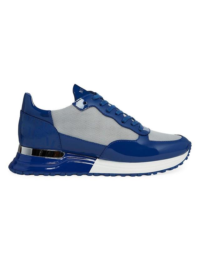 Mens Popham Patent Leather & Mesh Low-Top Sneakers Product Image