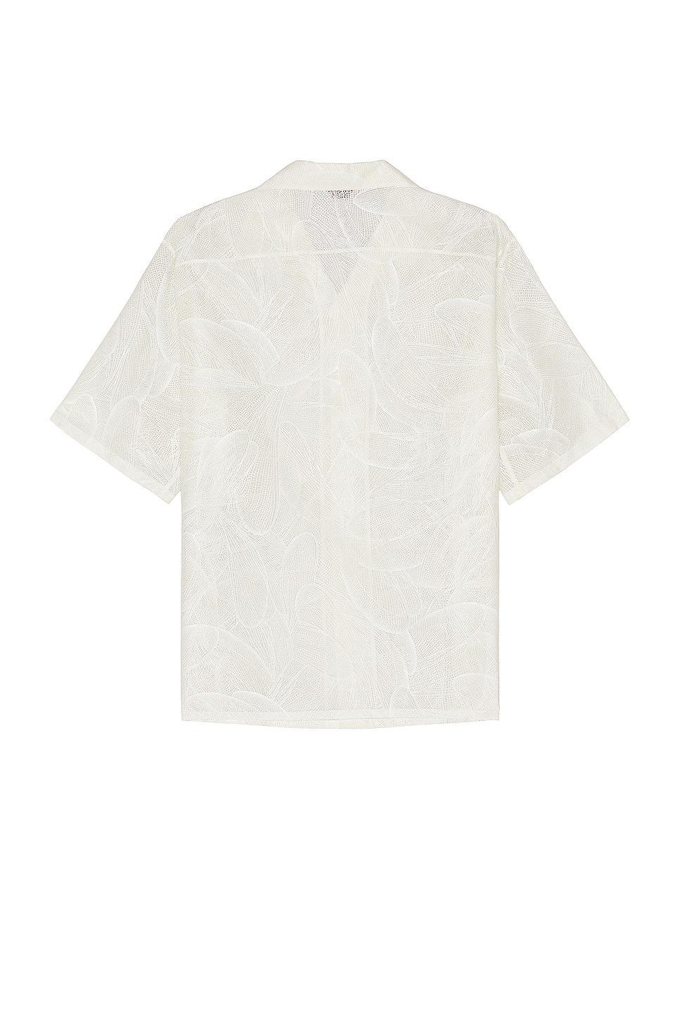 Alexander McQueen Printed Hawaiian Shirt in White Product Image