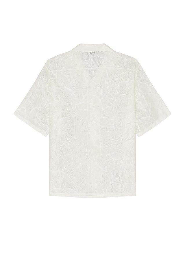 Alexander McQueen Printed Hawaiian Shirt in White Product Image