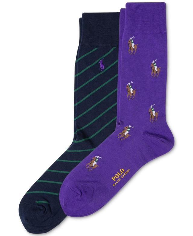 Polo Ralph Lauren Mens 2-Pk. Knit-In Pony Slack Socks Product Image