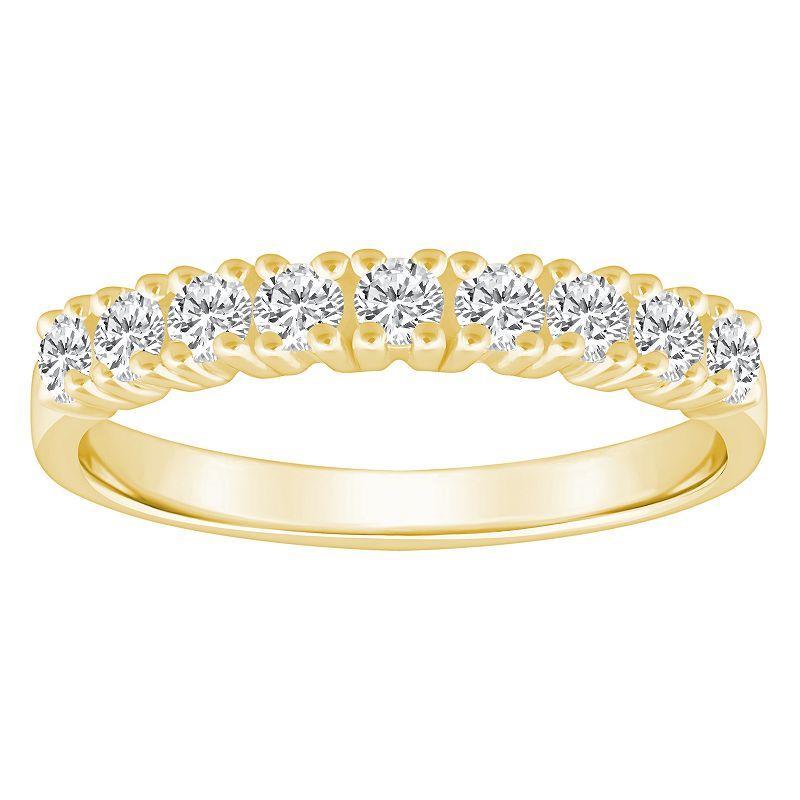 Alyson Layne 14k Gold 1/2 Carat T.W. Diamond 9-Stone Wedding Ring, Womens Yellow Product Image