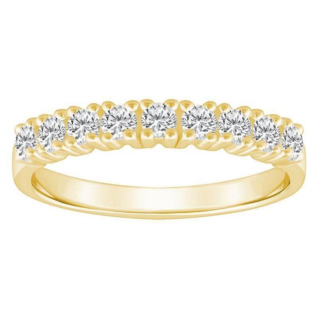 Alyson Layne 14k Gold 1/2 Carat T.W. Diamond 9-Stone Wedding Ring, Womens Yellow Product Image