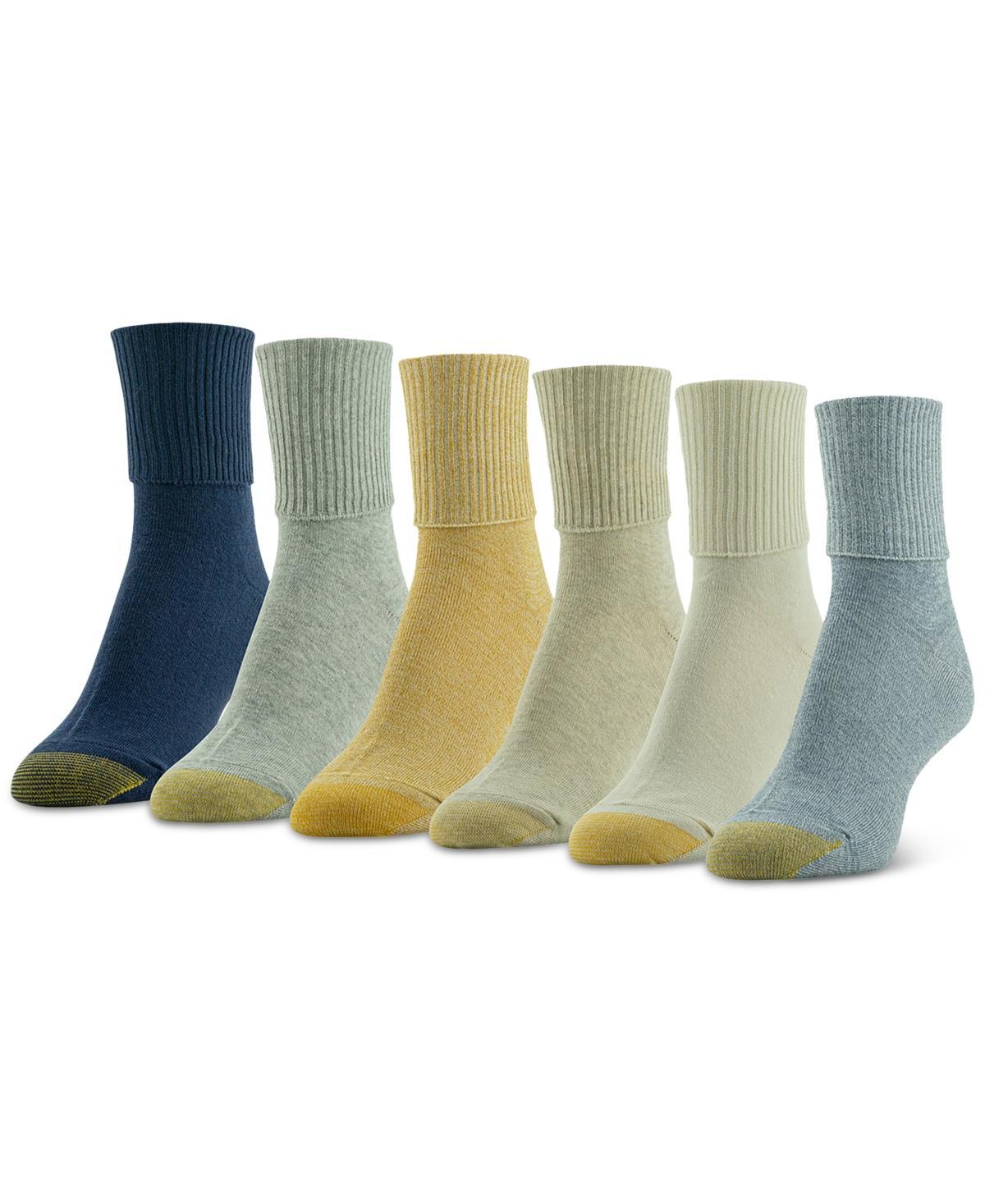 Womens GOLDTOE 6-pack Turn-Cuff Socks Product Image