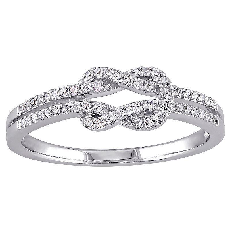 Stella Grace 14k White Gold 1/6 Carat T.W. Diamond Infinity Ring, Womens Product Image