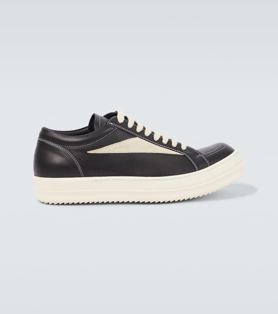 RICK OWENS Vintage Sneaks Leather Sneakers In Black Product Image