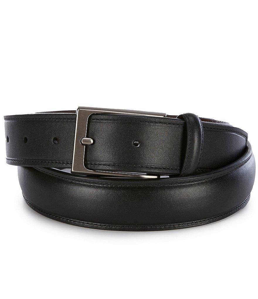 Roundtree & Yorke Puffy Strap Leather Dress Belt Product Image