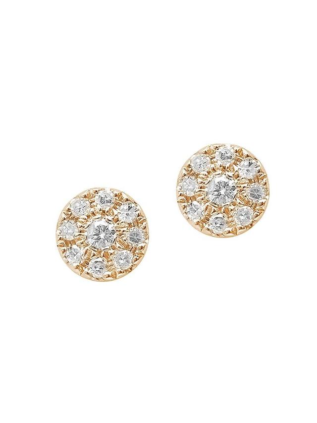 Womens Magic Touch 18K Yellow Gold & Diamond Target Stud Earrings Product Image