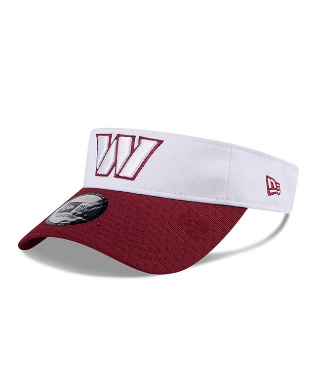 New Era Mens White Washington Commanders 2024 Nfl Training Camp Adjustable Visor - White, Burgundy Product Image