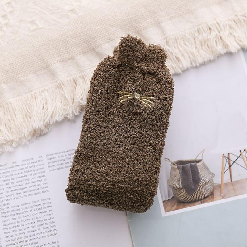 Cat Coral Fleece Socks Product Image