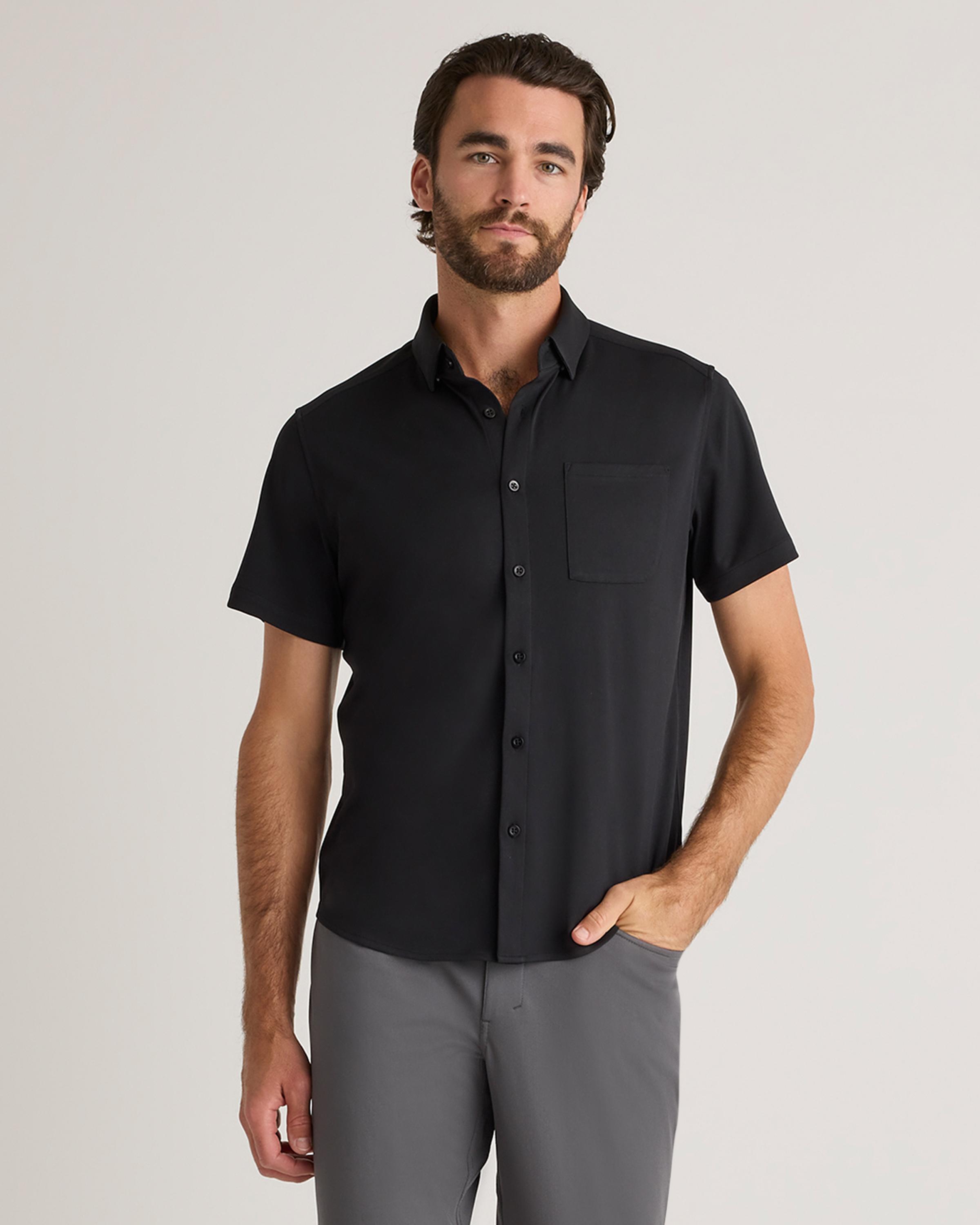 Commuter Stretch Pique Short Sleeve Button Down Product Image