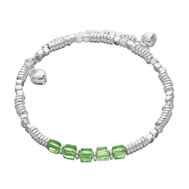 City Luxe Silver Tone Birthstone Beaded Bracelet, Womens, May Product Image