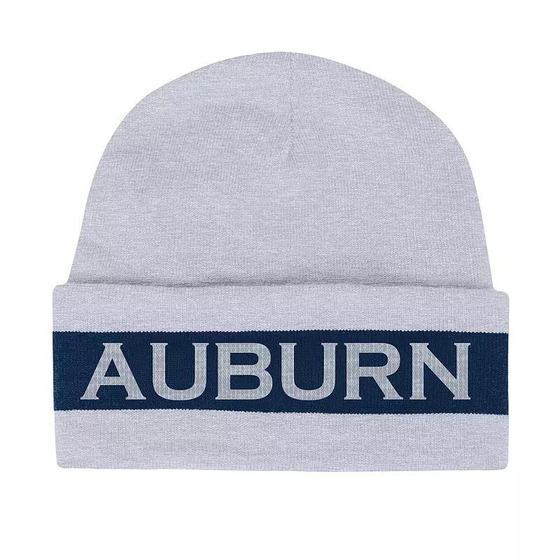 Mens Under Armour Gray Auburn Tigers Jacquard Cuffed Knit Hat Product Image