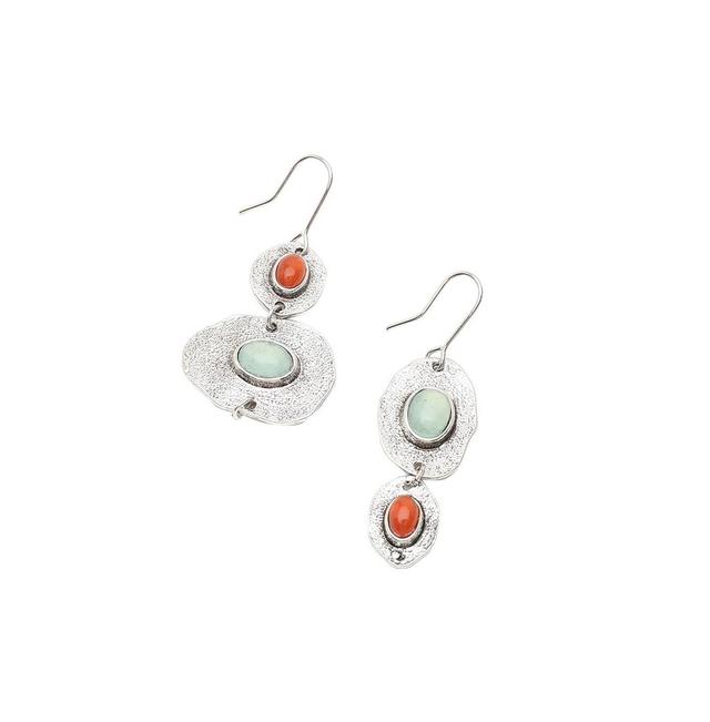 Sohi Womens Oxidised Drop Earrings Product Image