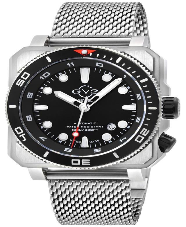 Gevril Mens Xo Submarine Swiss Automatic Silver-Tone Stainless Steel Bracelet Watch 44mm - Silver-Tone Product Image